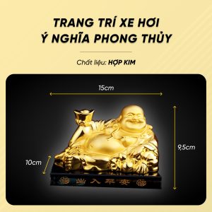 Tượng Phật Di Lặc trang trí ô tô vừa