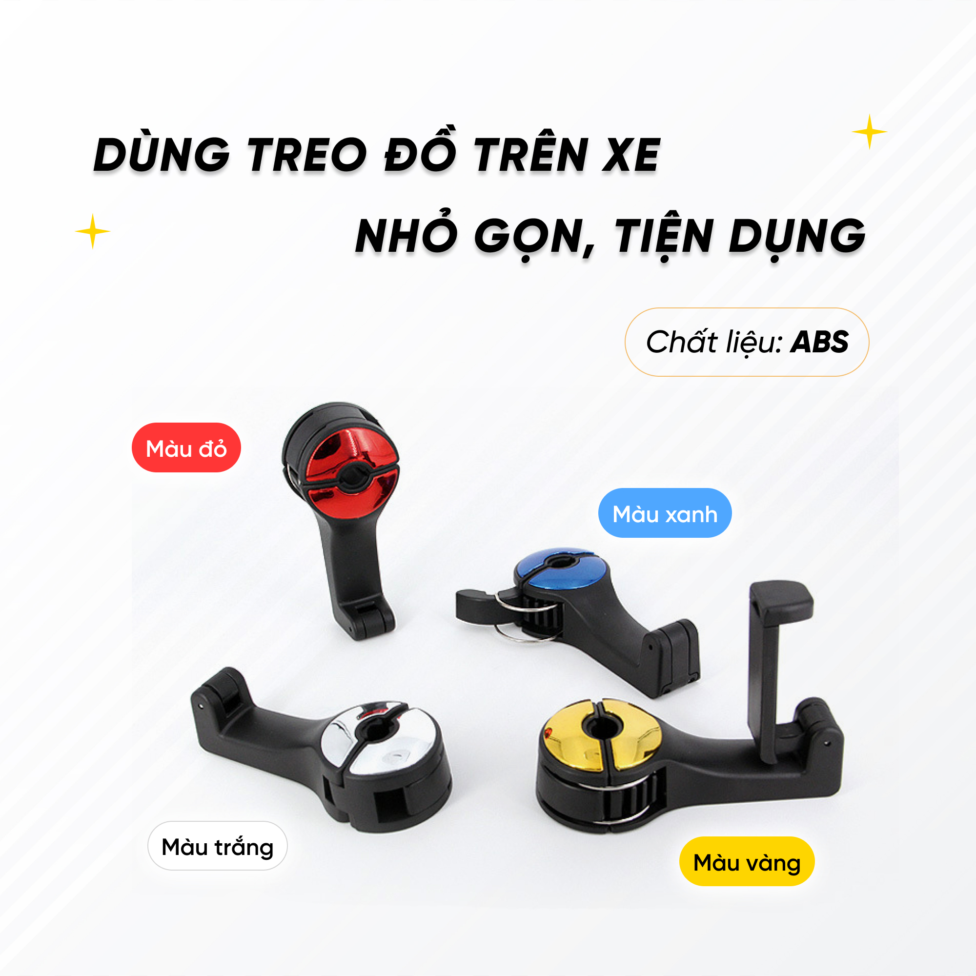 Móc treo mini lưng ghế ô tô C - Ảnh 5