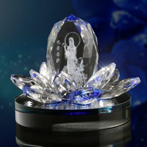Tượng nước hoa Quan âm pha lê