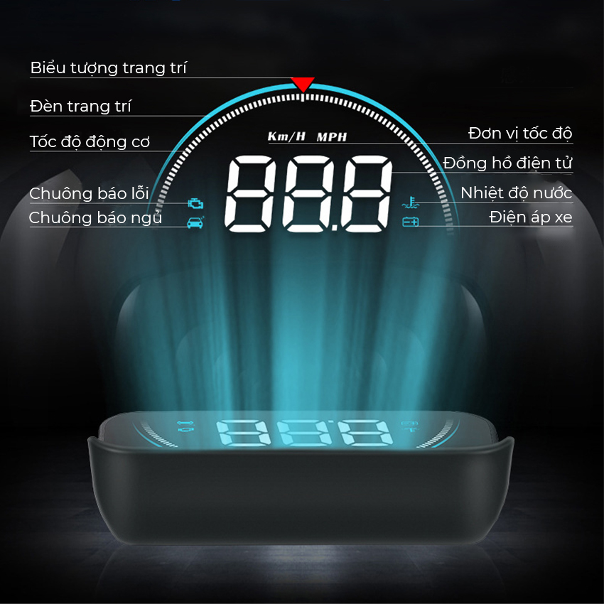 Thiết Bị Hiển Thị Tốc Độ Trên Kính Lái Hud M8 - Ảnh 10