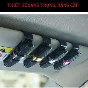 Kẹp kính mắt trên ô tô vân carbon