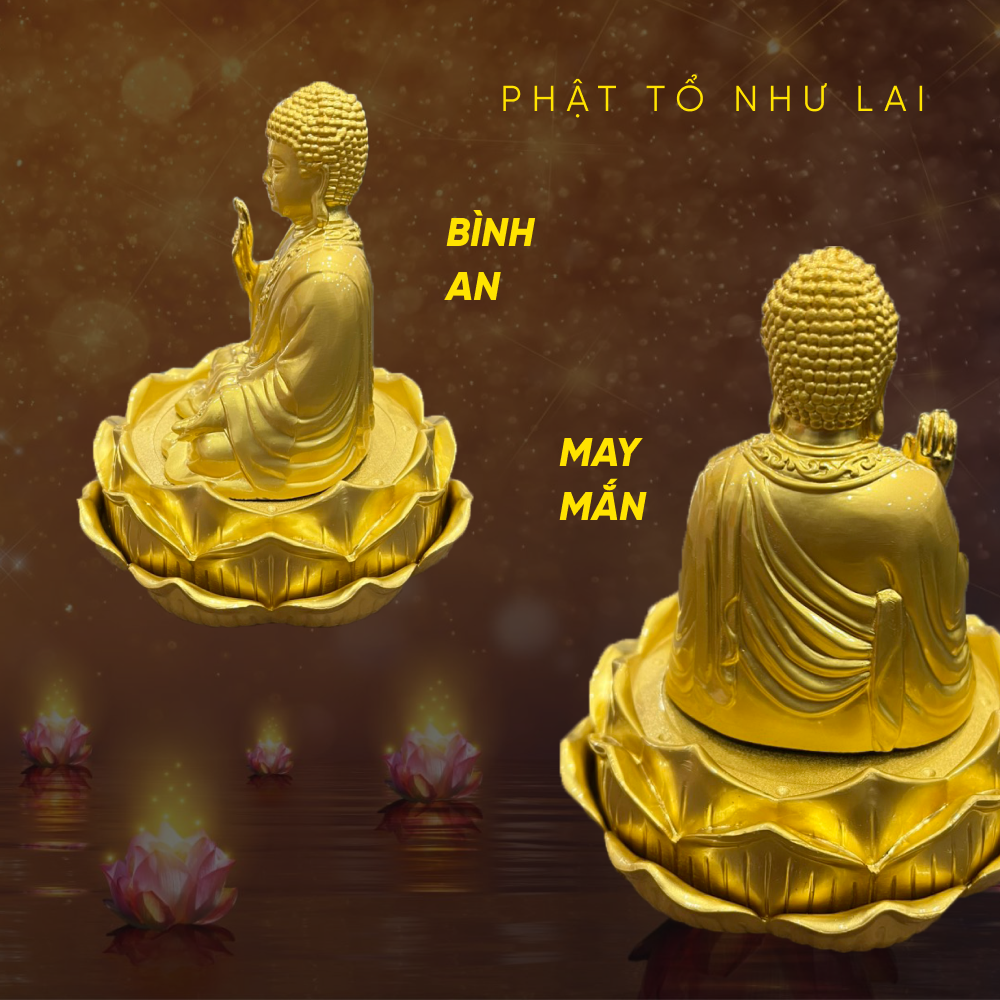 Tượng Phật Như Lai để taplo trang trí ô tô có kèm nước hoa - Ảnh 5