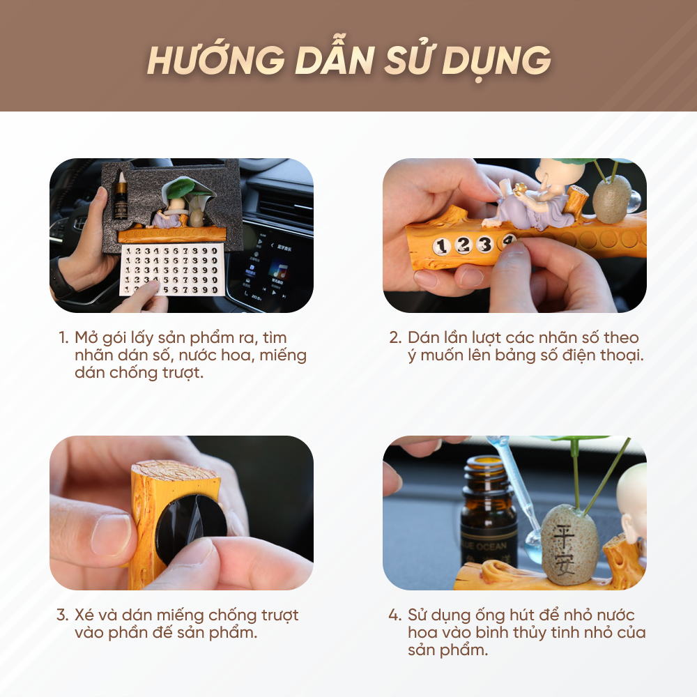 Tượng Nước Hoa Chú Tiểu (Có Kèm Bảng Số Điện Thoại) - Ảnh 8