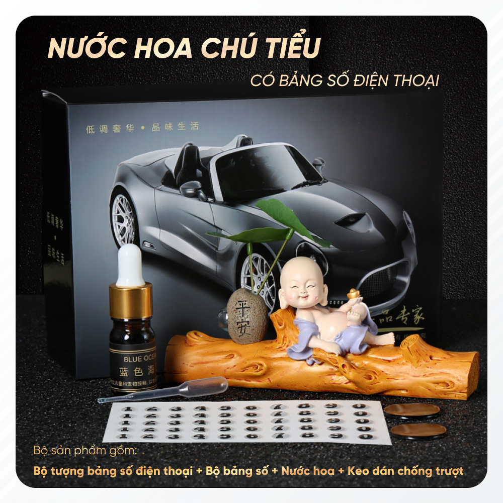 Tượng Nước Hoa Chú Tiểu (Có Kèm Bảng Số Điện Thoại) - Ảnh 7